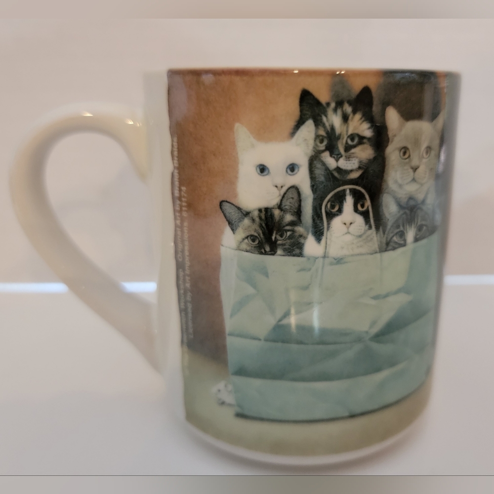Mixed Bag of cats mug by Braldt Bralds/Greenwich Workshop Art Impressions vtg